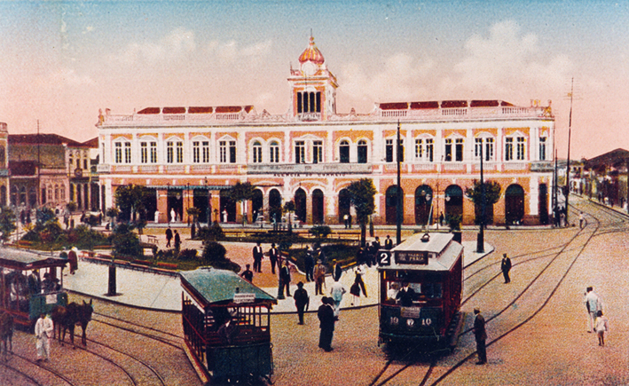 Foto: Imagens históricas dos bondes de Santos