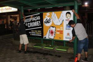 Campanha em Santos alerta para o crime de receptação