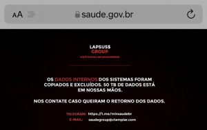 Sites e aplicativo do Ministério da Saúde sofrem ataque cibernético
