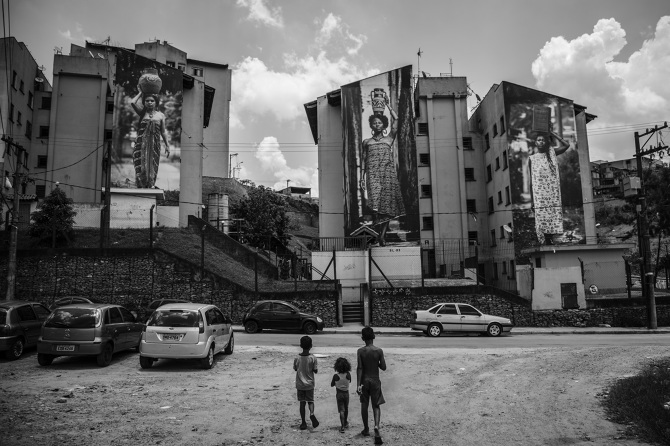 Projeto leva mural gigante ao Centro de Cubatão