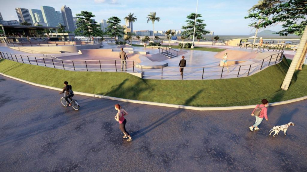 Santos abre licitação para construção de skatepark olímpico no quebra-mar