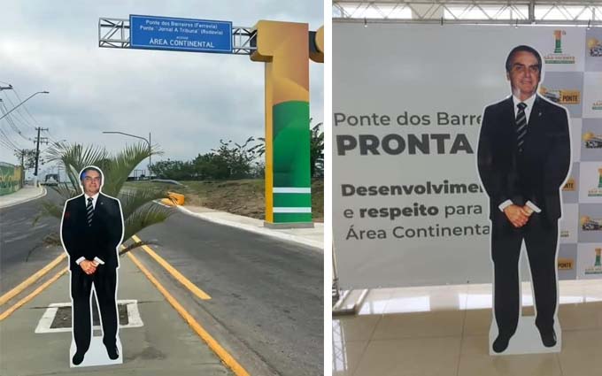 Apoiador coloca boneco de Bolsonaro na Ponte dos Barreiros | Jornal da Orla