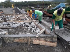 Obras preparam igreja da Ilha Diana para festa de Bom Jesus
