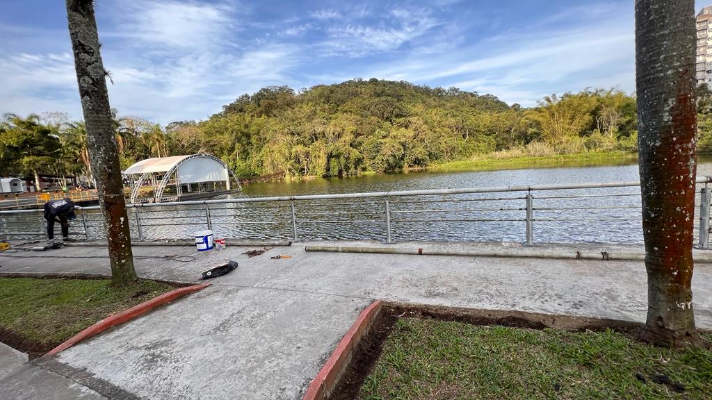 Lagoa da Saudade recebe novo gradil para aumentar a segurança