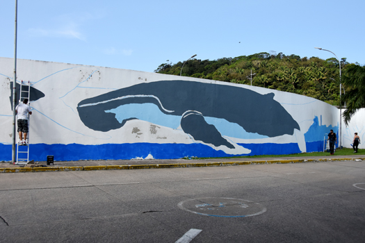 Praia Grande terá maior mural temático do Brasil sobre a vida marinha