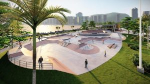Definida empresa que construirá pista de skate do Novo Quebra-Mar em Santos