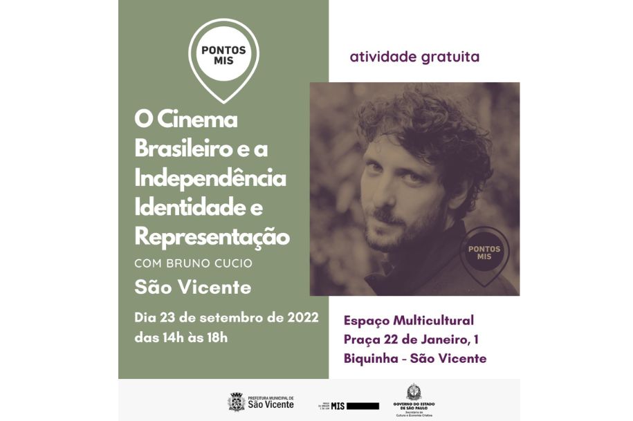 Oficina cultural sobre cinema brasileiro tem inscrições abertas em São Vicente | Jornal da Orla