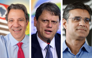 Para o Estado, Haddad lidera; Tarcísio e Garcia disputam vaga