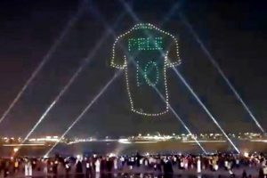 Show de drones na Virada do Ano em homenagem a Pelé