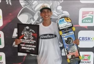 Skatista santista é vice-campeão brasileiro na categoria iniciante