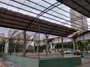 Quadras esportivas do Complexo Rebouças começam a ser revitalizadas