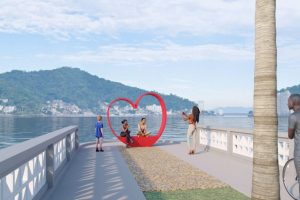 Orla de São Vicente ganhará escultura para “apaixonados” pela cidade