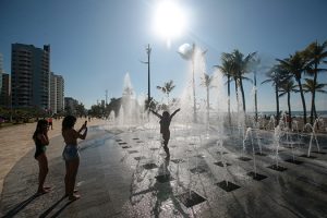 Fonte interativa em Praia Grande funcionará no feriado