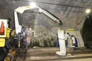 Santos instala barreira no túnel do VLT