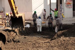 Obras do VLT no Centro de Santos têm novo trecho