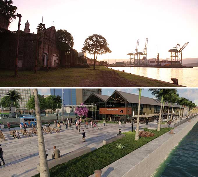 Parque Valongo, um amplo projeto de revitalização na área portuária próxima ao Centro Histórico, 