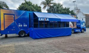 Caminhão da Caixa negocia dívidas em Itanhaém