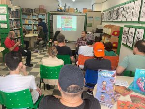 Workshop sobre histórias em quadrinhos em Santos