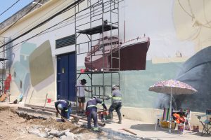 Mural Celebra 150 Anos da Imigração Italiana em Santos