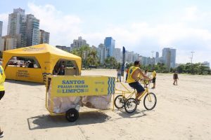 Projeto Santos Praias & Mares Limpos remove mais de 5 toneladas de resíduos