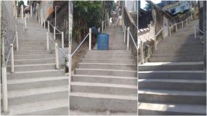 Novas escadarias garantem mais segurança no Morro do Saboó