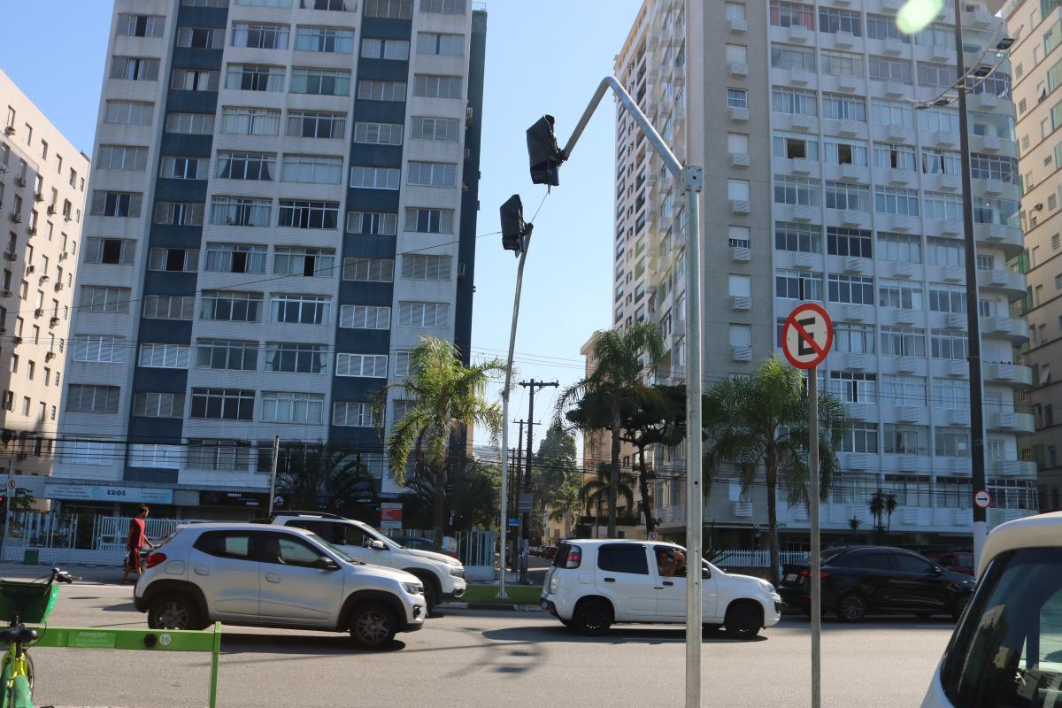 Santos inicia modernização dos semáforos na região da orla | Jornal da Orla