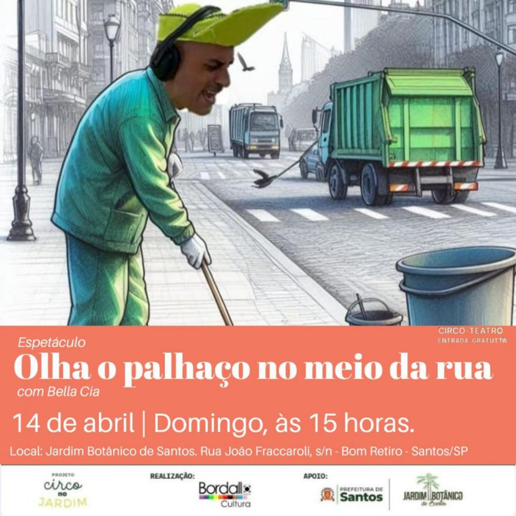 Jardim Botânico de Santos tem espetáculo circense no domingo