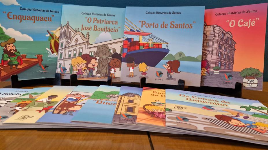 Dia mundial do livro é celebrado com relançamento da ‘Coleção Histórias de Santos’