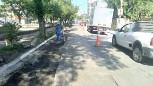 Pavimentação do canal 1 avança e interdita trecho de avenida