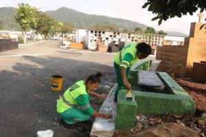 Cemitérios de Santos se preparam para o Dia das Mães