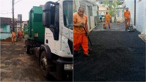 Santos inicia pavimentação de praça no Embaré