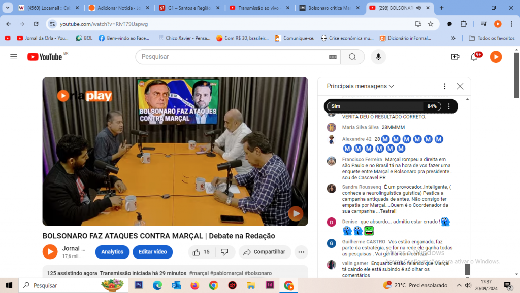 Jair Bolsonaro faz ataques contra Pablo Marçal