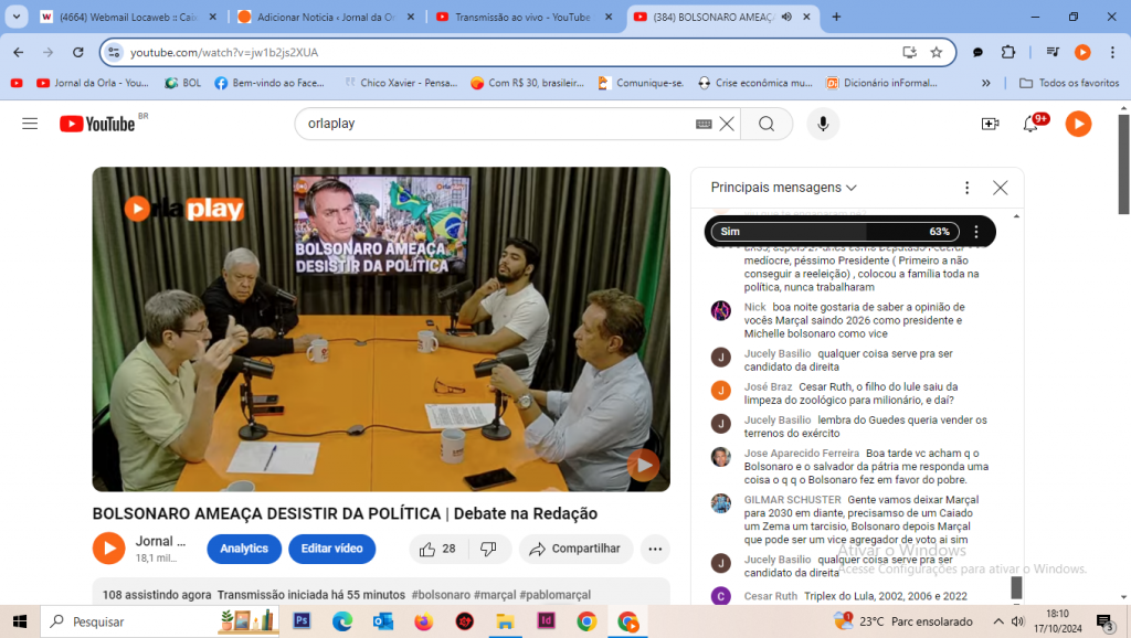 Jair Bolsonaro ameaça desistir da política