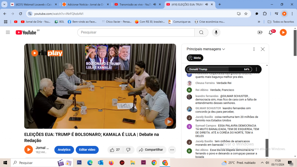 Eleições EUA: Trump é Bolsonaro; Kamala é Lula
