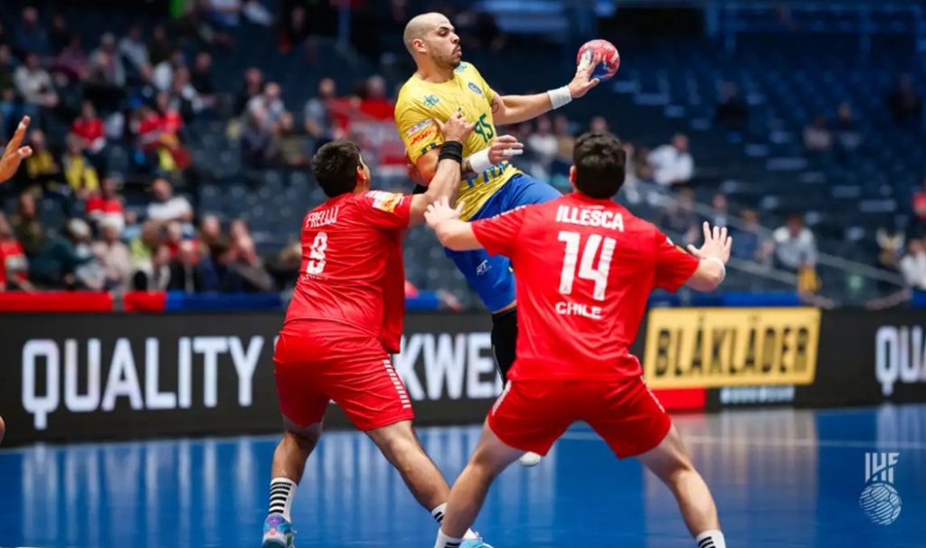 Brasil ganha do Chile na 2ª fase do Mundial de Handebol