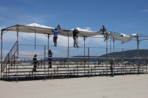 Arena Santos Verão começa a funcionar no Gonzaga