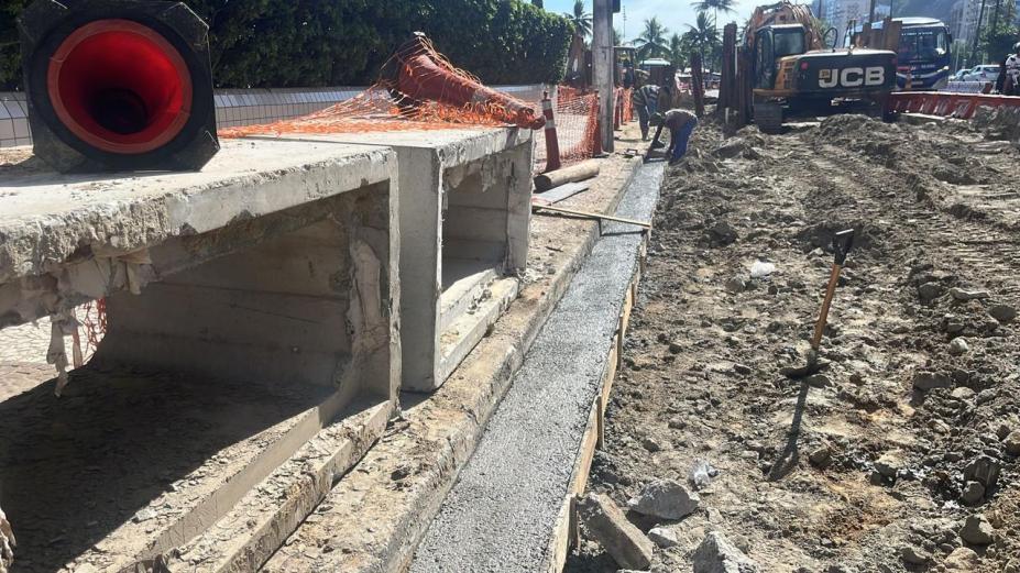 1º fase da obra de drenagem no José Menino segue até junho