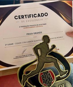 Praia Grande é premiada pela Federação Paulista de Atletismo