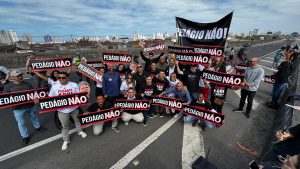 Protesto contra pedágios free flow