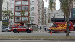 Princípio de incêndio assusta moradores de prédio na orla de Santos