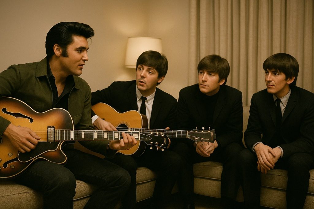 O dia em que os Beatles se encontraram com Elvis Presley