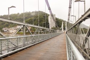 Ponte Pênsil é interditada para veículos até sexta-feira