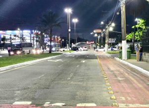 Guarujá inaugura nova iluminação em LED na ciclovia da Santos Dumont