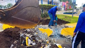 Prefeitura de Mongaguá revitaliza rotatória