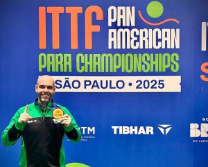 Com direito a medalha de ouro, Santos garante seis medalhas no Parapan de Tênis de Mesa