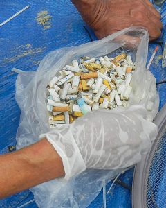 Praia de Santos acumulou mais de 18 mil fragmentos de microlixo