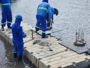 Avança reurbanização do Portinho Caruara, atração turística no Canal de Bertioga