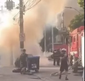 Incêndio em veículo provoca susto no Embaré