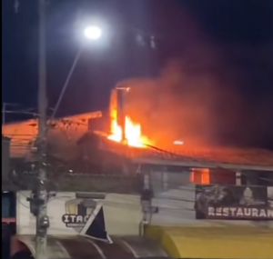 Princípio de incêndio atinge restaurante em Itanhaém