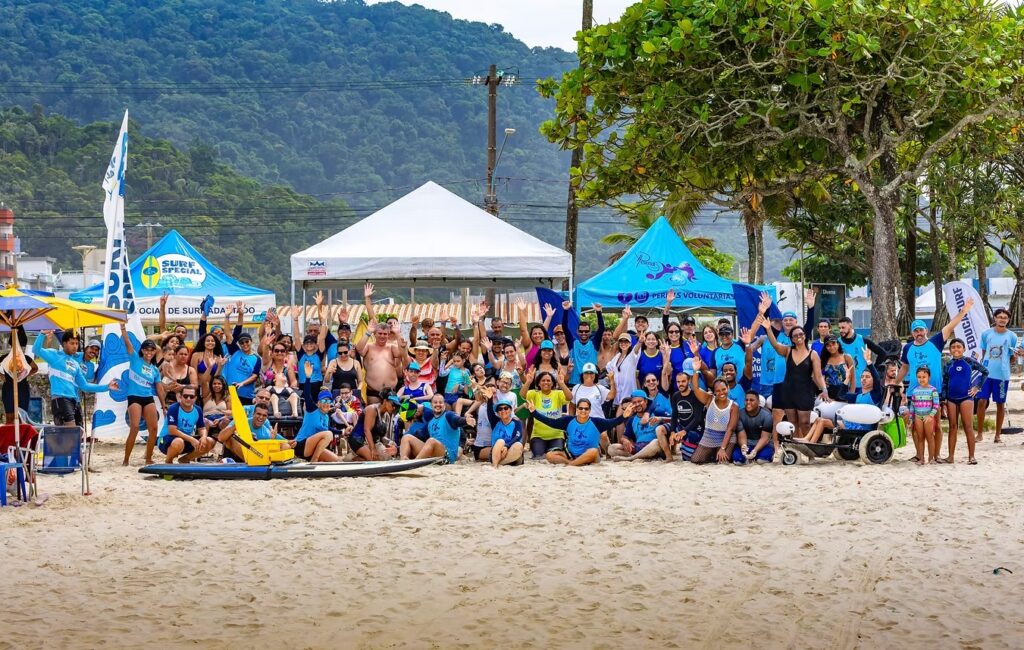 Guarujá recebe festival de surfe inclusivo neste sábado, na Enseada